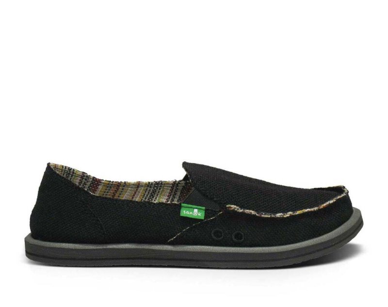 Sanuk Donna Hemp - Sanuk Shoes Womens Black - Philippines SPOMYL529